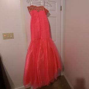 Prom Gown, Size 4, Dark Peach